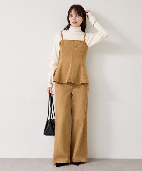 mystic(ミスティック)の「【3色展開/SET UPスタイルにも◎】ペプラムデニムビスチェ(シャツ/ブラウス・レディース・ブルー/ネイビー/ベージュ・FREE)」の22枚目の写真