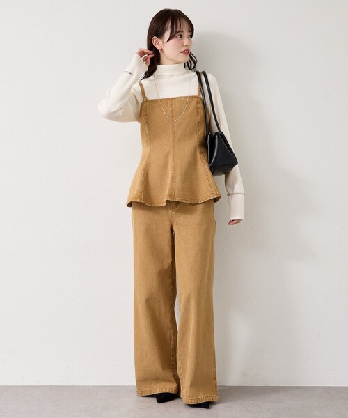 mystic(ミスティック)の「【3色展開/SET UPスタイルにも◎】ペプラムデニムビスチェ(シャツ/ブラウス・レディース・ブルー/ネイビー/ベージュ・FREE)」の21枚目の写真