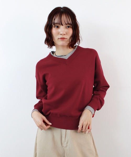 セール】Vネックレイヤードニット（ニット/セーター）｜ABYS（アビス