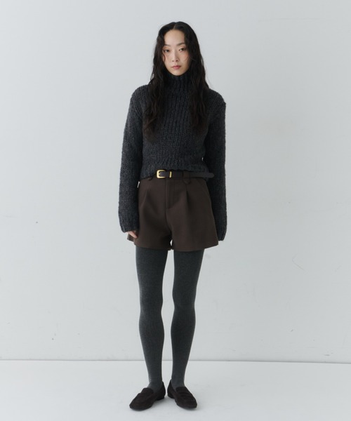 NUJOH(ヌゾ)の「Chunky High Neck Knit / チャンキーハイネックニット(ニット/セーター・レディース・ライトベージュ/ブルー/チャコールグレー/グレー・FREE)」の11枚目の写真