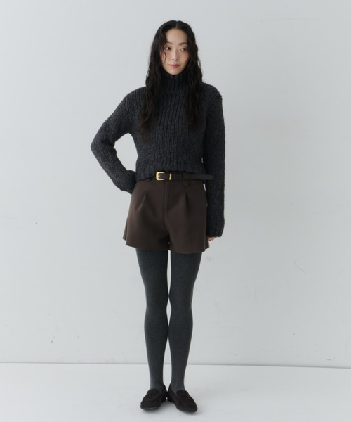 NUJOH(ヌゾ)の「Chunky High Neck Knit / チャンキーハイネックニット(ニット/セーター・レディース・ライトベージュ/ブルー/チャコールグレー/グレー・FREE)」の12枚目の写真
