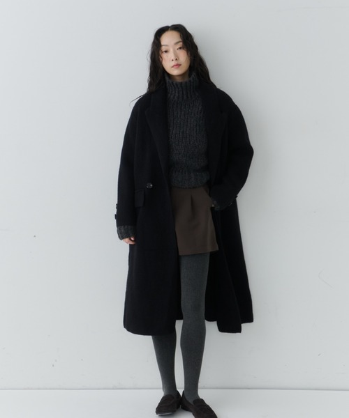 NUJOH(ヌゾ)の「Chunky High Neck Knit / チャンキーハイネックニット(ニット/セーター・レディース・ライトベージュ/ブルー/チャコールグレー/グレー・FREE)」の13枚目の写真