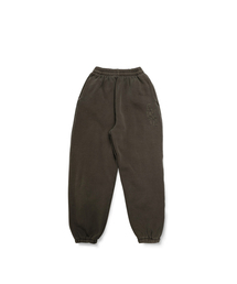 FLATWAVE IN SEOUL（フラットウェーブインソウル）の「Hava Patchwork Pigment Sweatpants Brown（スウェットパンツ）」