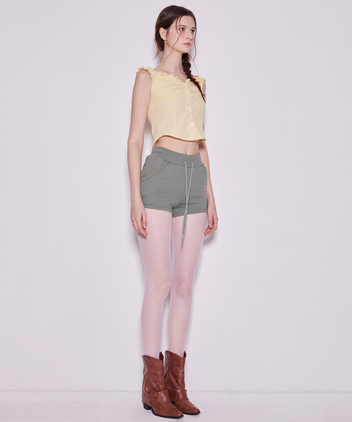A.R.U（エイアールユー）の「RUFFLE SMOCK BLOUSE（シャツ/ブラウス・レディース・スカイブルー/イエロー・FREE）」の5枚目の写真