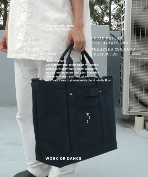 WORK OR DANCE（ワーク オア ダンス）の「003 LARGE NAVY（トートバッグ・メンズ・その他・FREE）」の2枚目の写真