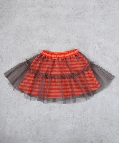 MARKEY'S(マーキーズ)の「ボーダーチュール重ねスカート(スカート・キッズ・ブラック系その他/ブラウン系その他/レッド系その他・S/M/L/LL)」の9枚目の写真