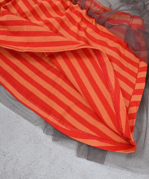 MARKEY'S(マーキーズ)の「ボーダーチュール重ねスカート(スカート・キッズ・ブラック系その他/ブラウン系その他/レッド系その他・S/M/L/LL)」の20枚目の写真