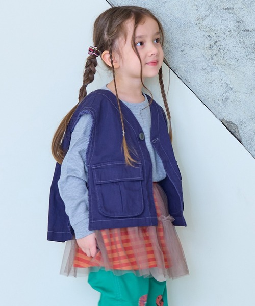 MARKEY'S(マーキーズ)の「ボーダーチュール重ねスカート(スカート・キッズ・ブラック系その他/ブラウン系その他/レッド系その他・S/M/L/LL)」の11枚目の写真