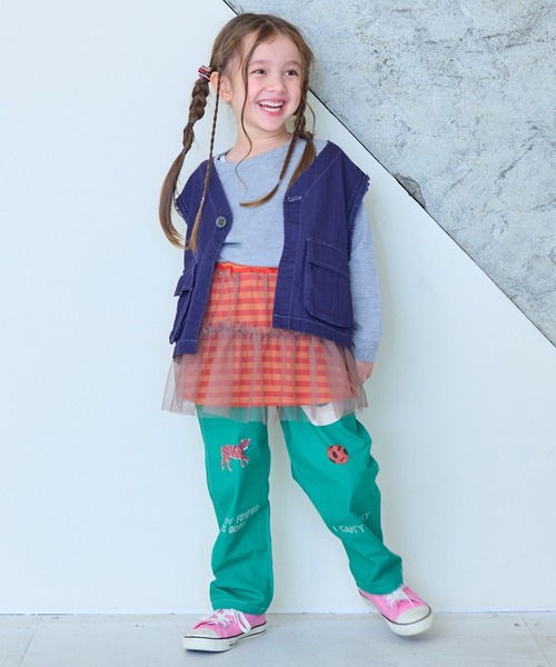 MARKEY'S(マーキーズ)の「ボーダーチュール重ねスカート(スカート・キッズ・ブラック系その他/ブラウン系その他/レッド系その他・S/M/L/LL)」の12枚目の写真