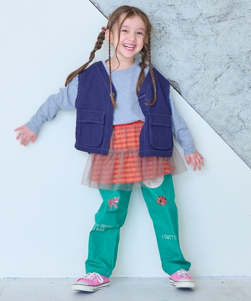 MARKEY'S(マーキーズ)の「ボーダーチュール重ねスカート(スカート・キッズ・ブラック系その他/ブラウン系その他/レッド系その他・S/M/L/LL)」の13枚目の写真