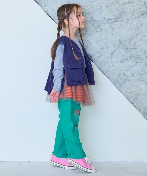 MARKEY'S(マーキーズ)の「ボーダーチュール重ねスカート(スカート・キッズ・ブラック系その他/ブラウン系その他/レッド系その他・S/M/L/LL)」の14枚目の写真