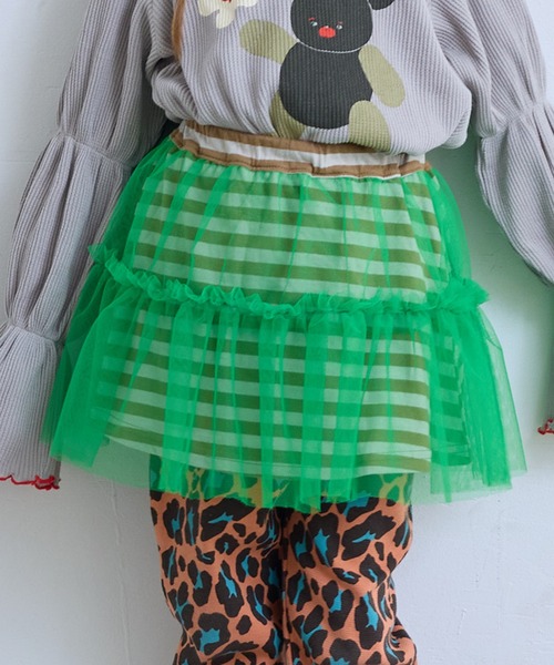 MARKEY'S(マーキーズ)の「ボーダーチュール重ねスカート(スカート・キッズ・ブラック系その他/ブラウン系その他/レッド系その他・S/M/L/LL)」の16枚目の写真