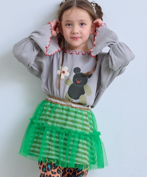 MARKEY'S(マーキーズ)の「ボーダーチュール重ねスカート(スカート・キッズ・ブラック系その他/ブラウン系その他/レッド系その他・S/M/L/LL)」の17枚目の写真