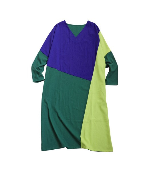 antiqua（アンティカ）の「カラーブロックワンピース（ワンピース・レディース・ブルー系その他・ONESIZE）」の10枚目の写真