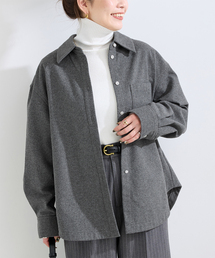 Simplicite | 手洗い可 / フラノレイヤードライクシャツ(シャツ/ブラウス)