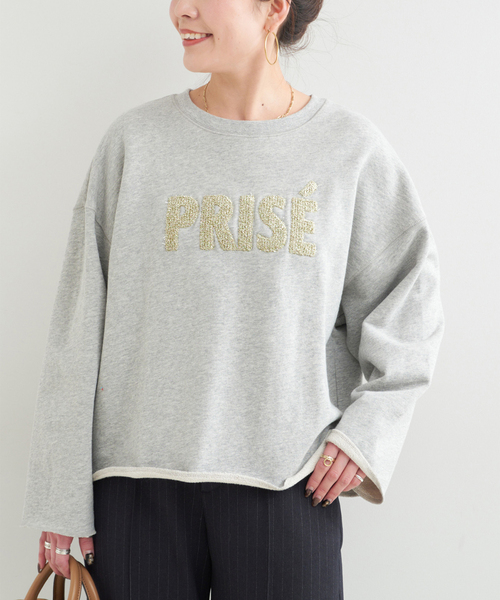 B.C STOCK(ベーセーストック)の「ラメサガラ刺繍ロングスリーブ(Tシャツ/カットソー・レディース・サックスブルー/ライトグレー/ピンク/チャコールグレー・FREE)」の2枚目の写真