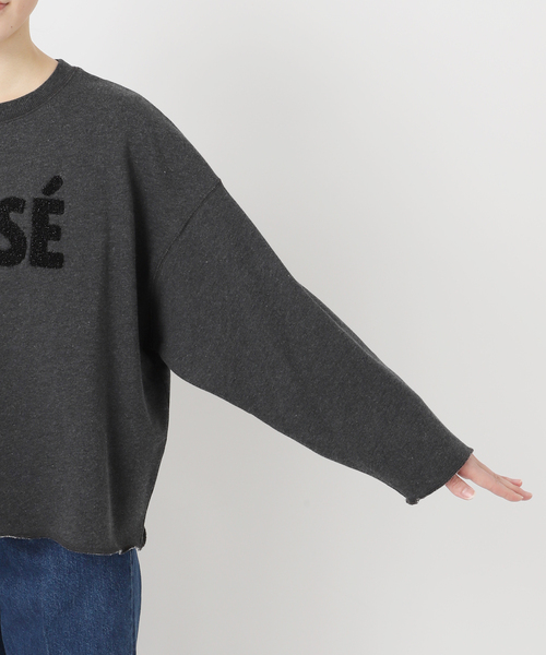 B.C STOCK(ベーセーストック)の「ラメサガラ刺繍ロングスリーブ(Tシャツ/カットソー・レディース・サックスブルー/ライトグレー/ピンク/チャコールグレー・FREE)」の6枚目の写真