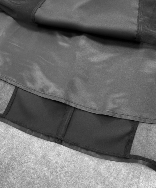 LVEU.（ラブユ.）の「【LVEU.】サイドチュールコルセットスカート / ボトムス スカート フレア ハイウエスト ロング チュール シアー コルセット風 ブラック モード（スカート・レディース・ブラック・FREE）」の14枚目の写真