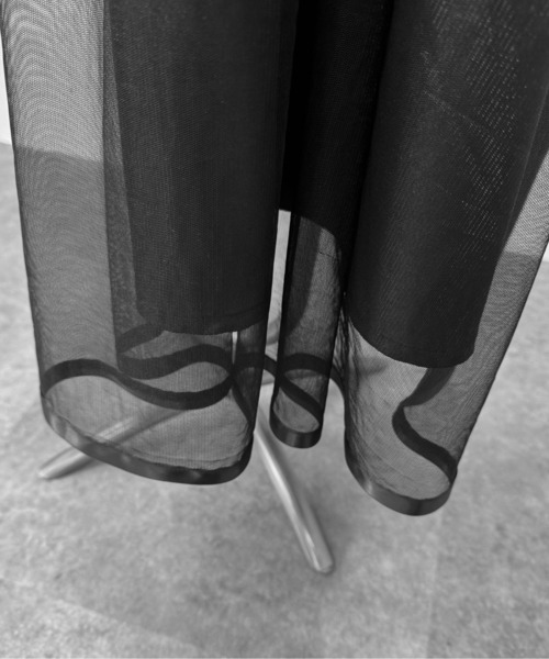 LVEU.（ラブユ.）の「【LVEU.】サイドチュールコルセットスカート / ボトムス スカート フレア ハイウエスト ロング チュール シアー コルセット風 ブラック モード（スカート・レディース・ブラック・FREE）」の19枚目の写真