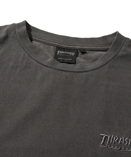 THRASHER（スラッシャー）の「【THRASHER / スラッシャー】ピグメント フレイムロゴプリント クルーネックロングスリーブTシャツ（Tシャツ/カットソー・メンズ・ブラウン/ピンク/チャコールグレー/グレー・X-LARGE/LARGE/MEDIUM）」の13枚目の写真
