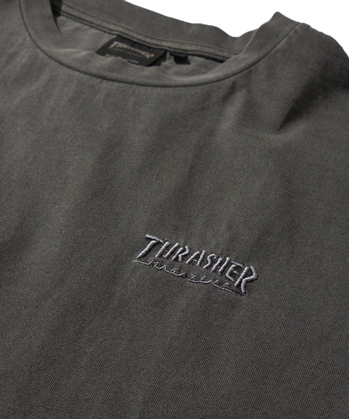 THRASHER（スラッシャー）の「【THRASHER / スラッシャー】ピグメント フレイムロゴプリント クルーネックロングスリーブTシャツ（Tシャツ/カットソー・メンズ・ブラウン/ピンク/チャコールグレー/グレー・X-LARGE/LARGE/MEDIUM）」の14枚目の写真
