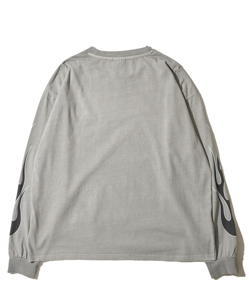 THRASHER（スラッシャー）の「【THRASHER / スラッシャー】ピグメント フレイムロゴプリント クルーネックロングスリーブTシャツ（Tシャツ/カットソー・メンズ・ブラウン/ピンク/チャコールグレー/グレー・X-LARGE/LARGE/MEDIUM）」の8枚目の写真