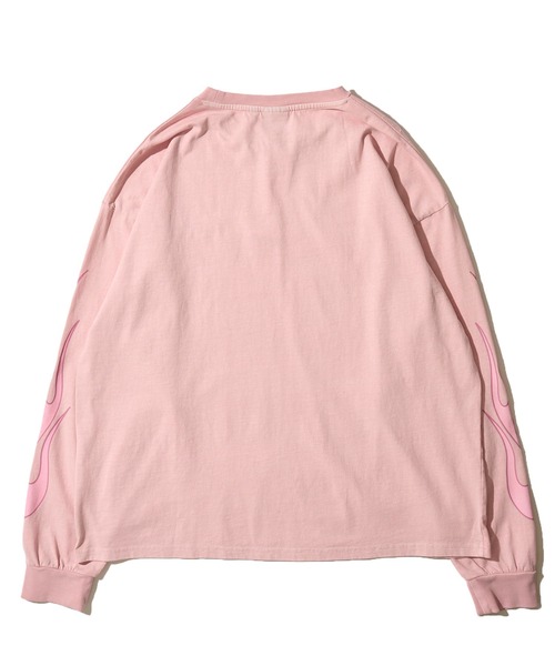 THRASHER（スラッシャー）の「【THRASHER / スラッシャー】ピグメント フレイムロゴプリント クルーネックロングスリーブTシャツ（Tシャツ/カットソー・メンズ・ブラウン/ピンク/チャコールグレー/グレー・X-LARGE/LARGE/MEDIUM）」の12枚目の写真