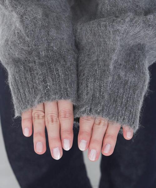WEGO(ウィゴー)の「WEGO/モヘアタッチBROOKLYNロゴニット(ニット/セーター・レディース・グレー/レッド/ピンク・FREE)」の8枚目の写真