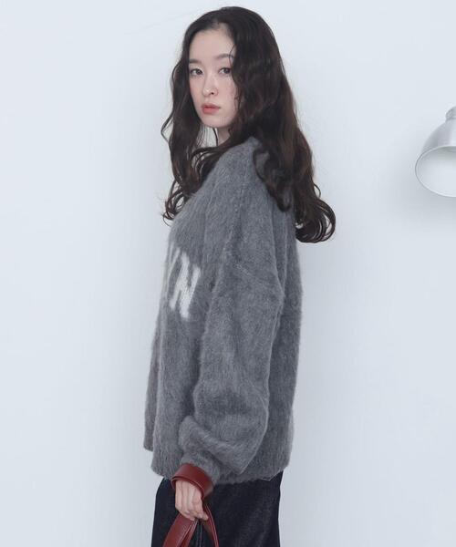 WEGO(ウィゴー)の「WEGO/モヘアタッチBROOKLYNロゴニット(ニット/セーター・レディース・グレー/レッド/ピンク・FREE)」の13枚目の写真