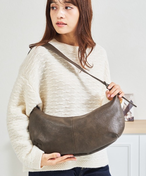 MISCH MASCH（ミッシュマッシュ）の「一部店舗限定 ハーフムーンワンショルダーバッグ（ショルダーバッグ・レディース・ブラウン/ブラック・ﾌﾘ-）」の15枚目の写真