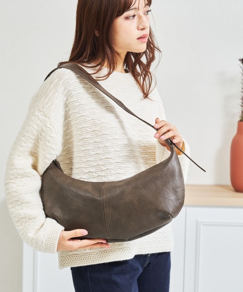 MISCH MASCH（ミッシュマッシュ）の「一部店舗限定 ハーフムーンワンショルダーバッグ（ショルダーバッグ・レディース・ブラウン/ブラック・ﾌﾘ-）」の16枚目の写真