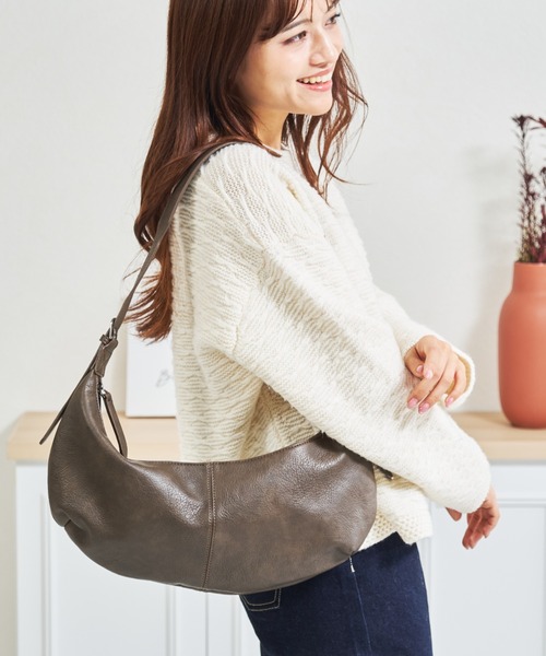 MISCH MASCH（ミッシュマッシュ）の「一部店舗限定 ハーフムーンワンショルダーバッグ（ショルダーバッグ・レディース・ブラウン/ブラック・ﾌﾘ-）」の19枚目の写真