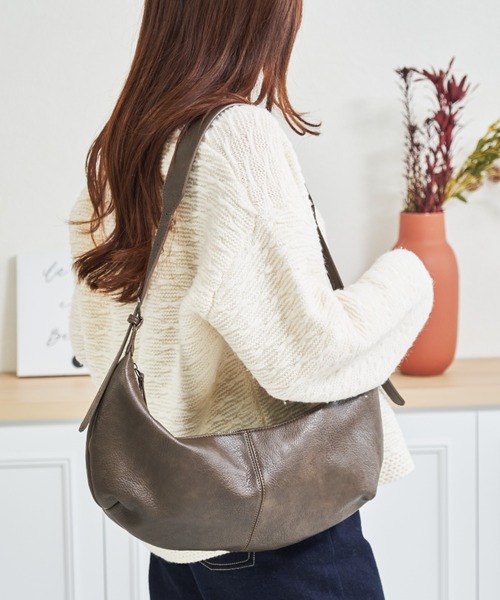 MISCH MASCH（ミッシュマッシュ）の「一部店舗限定 ハーフムーンワンショルダーバッグ（ショルダーバッグ・レディース・ブラウン/ブラック・ﾌﾘ-）」の20枚目の写真