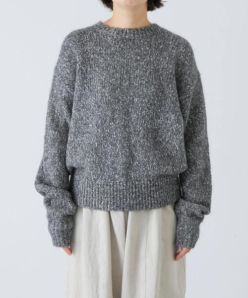 セール】コットンアルパカクルーネックニット（ニット/セーター）｜か