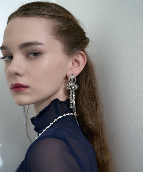 HARE（ハレ）の「パーツドロップイヤリング(HARE)（イヤリング・レディース・シルバー/ホワイト・FREE）」の8枚目の写真