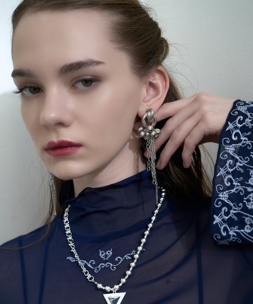 HARE（ハレ）の「パーツドロップイヤリング(HARE)（イヤリング・レディース・シルバー/ホワイト・FREE）」の9枚目の写真