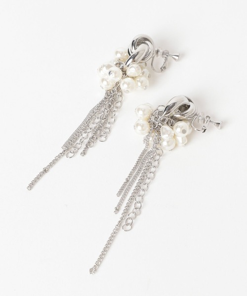 HARE（ハレ）の「パーツドロップイヤリング(HARE)（イヤリング・レディース・シルバー/ホワイト・FREE）」の15枚目の写真