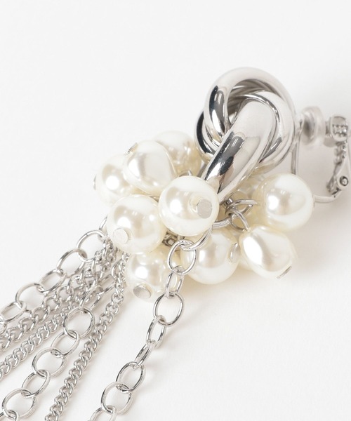 HARE（ハレ）の「パーツドロップイヤリング(HARE)（イヤリング・レディース・シルバー/ホワイト・FREE）」の16枚目の写真