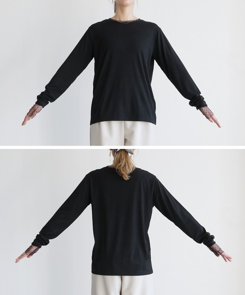 reca（レカ）の「襟&袖口ドットチュールトップス（Tシャツ/カットソー・レディース・ブラック/オフホワイト・M）」の20枚目の写真