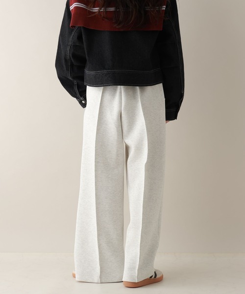 RAGEBLUE（レイジブルー）の「ピンタック/ポンチスウェットワイドパンツ/SET-UP対応（スウェットパンツ・レディース・ホワイト/ブラック・FREE）」の7枚目の写真