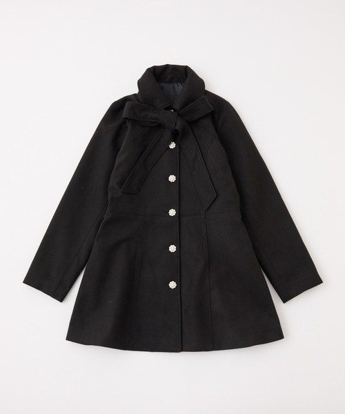 セール】リボンミドルコート/SMサイズあり（ステンカラーコート）｜one