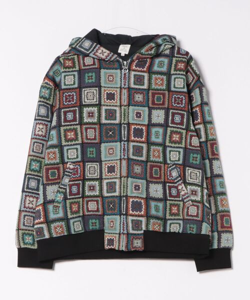Revo.(レボ)の「Revo. ヴィンテージライク クロシェパターン ゴブラン ジャガード 総柄 ジップアップ フードブルゾン(ブルゾン・メンズ・B/A・2/1)」の7枚目の写真