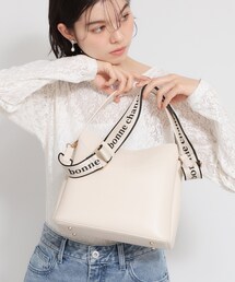 THE SHOP TK  | ロゴベルトレザー調ミドルバッグ(ハンドバッグ)