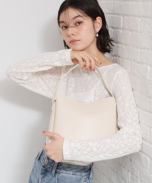 THE SHOP TK （ザ ショップ ティーケー ）の「ロゴベルトレザー調ミドルバッグ（ハンドバッグ・レディース・ブラウン系その他/ブラック/アイボリー・00）」の9枚目の写真