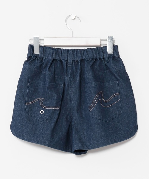 Kahiko(カヒコ)の「【Kahiko】SURF&Palms テイクストレッチデニムショートパンツ(デニムパンツ・レディース・ネイビー/ライトブルー/ブラック・FREE)」の3枚目の写真