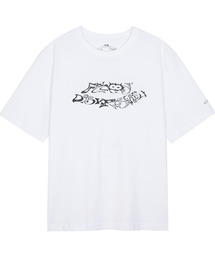 Caizhu Letter Short Sleeve White