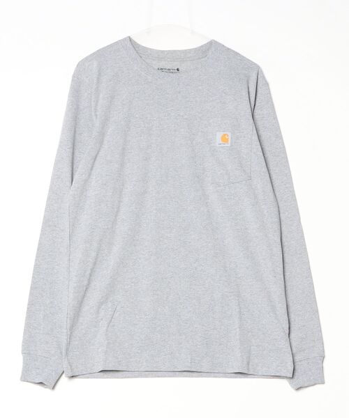 Carhartt(カーハート)の「【CARHARTT/カーハート】国内希少/ヘビーウェイト グラフィック 長袖ポケT ロンT / Heavyweight Long-Sleeve Pocket C Graphic T-Shirt(Tシャツ/カットソー・メンズ・ブラック/グレー・S/M/L)」の1枚目の写真