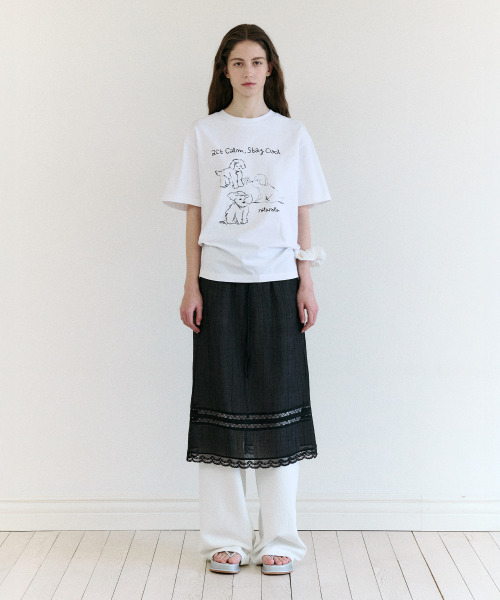 ROLAROLA(ロラロラ)の「LACE LAYERED LONG SKIRT BLACK(スカート・レディース・ブラック・FREE)」の2枚目の写真
