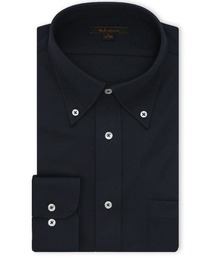 m.f.editorial | ストレッチ 吸水速乾 ノンアイロン ニット NEWスタンダードフィット ボタンダウン 長袖 ビジネス ドレス ワイシャツ メンズ(ビジネスシャツ)