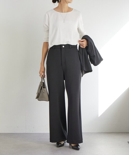 LIVETART（リヴェタート）の「《LIVETART》ドット釦ストレートパンツ（その他パンツ・レディース・ブラック・FREE）」の4枚目の写真